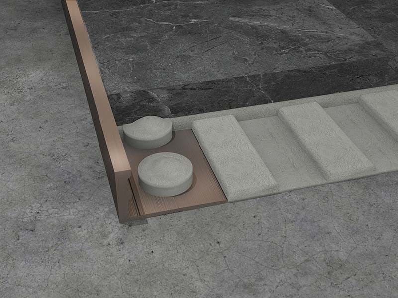 striscia di finitura 8 10mm della disposizione di acciaio inossidabile di 2.5m delle mattonelle della guarnizione a forma di L dell'angolo