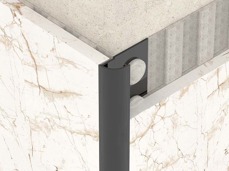 Cornice spazzolata delle mattonelle di acciaio inossidabile di 2.0mm per l'abitudine rotonda