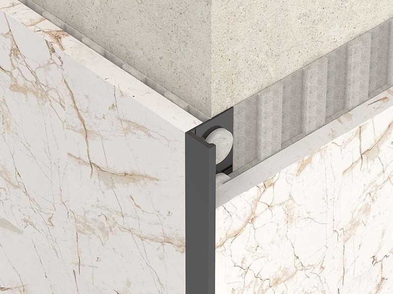Confine Bullnose decorativo di 2.5m di acciaio inossidabile delle mattonelle del metallo d'argento luminoso della disposizione