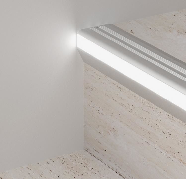 Profili di alluminio di anti slittamento LED della scala
