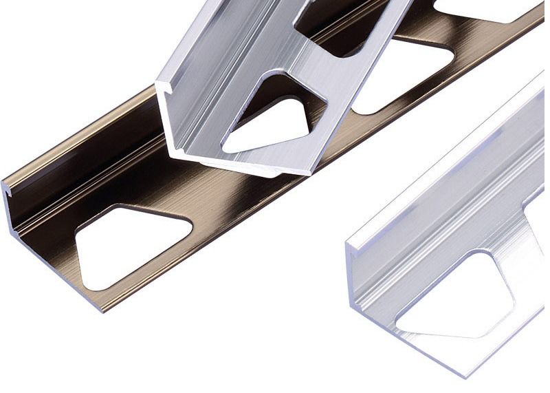 Battiscopa interna metallica decorativa per la linea di alluminio bordo della copertura di bordatura per la disposizione delle mattonelle