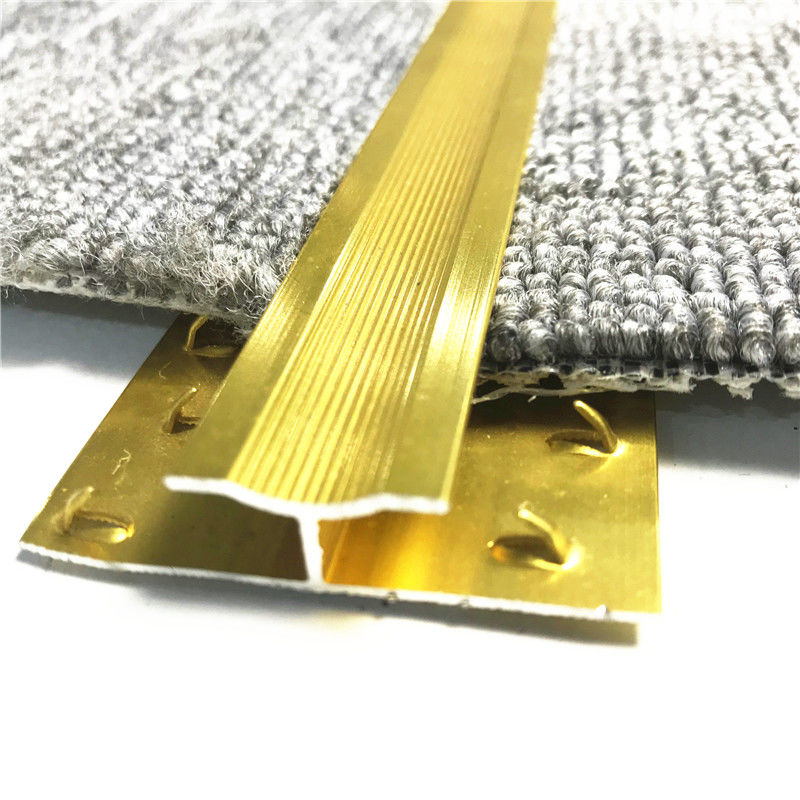 Disposizione di alluminio d'argento 2.5cm del tappeto della striscia di transizione delle mattonelle di Chrome degli accessori del tappeto