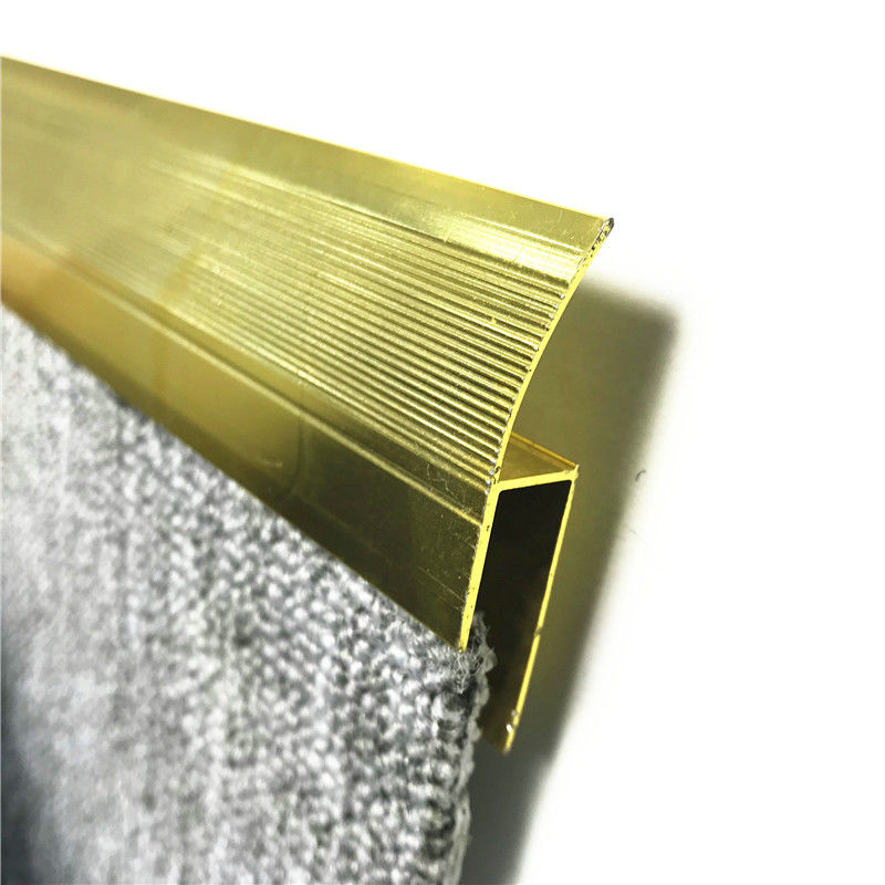 Disposizione di alluminio d'argento 2.5cm del tappeto della striscia di transizione delle mattonelle di Chrome degli accessori del tappeto