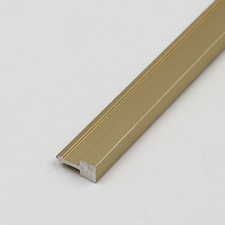 Le mattonelle di alluminio d'anodizzazione di alluminio del bordo del quadrato dell'oro sistemano la forma di T