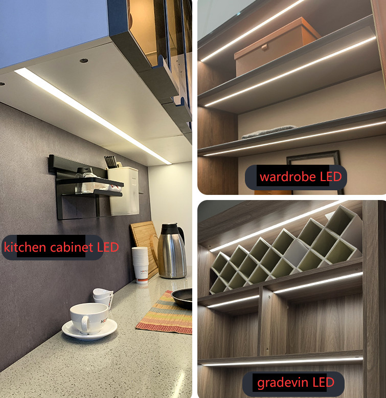 Anti graffio di profilo di alluminio decorativo flessibile del gabinetto LED